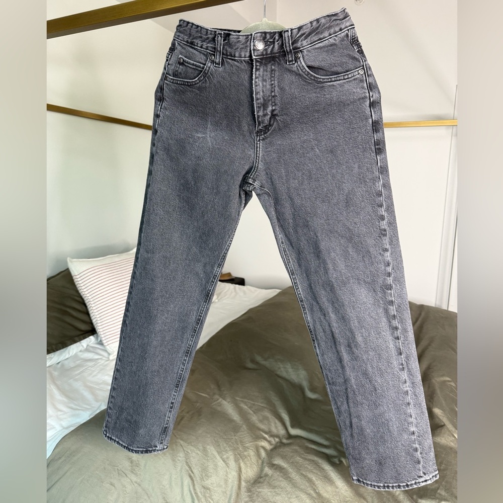 Vintage Lee Black Gray Washed Jeans 28x30 Straight leg Mid Rise Y2K Retro Cool